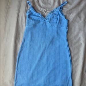 Urban Outfitters Blue Lace Trim Slip Dress
